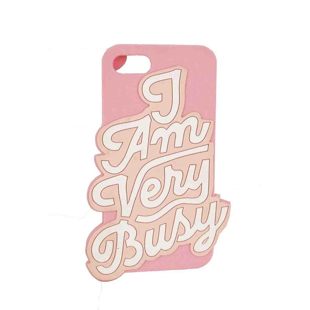 ban.do I AM VERY BUSY Pink Silicone iPhone 7 Case
